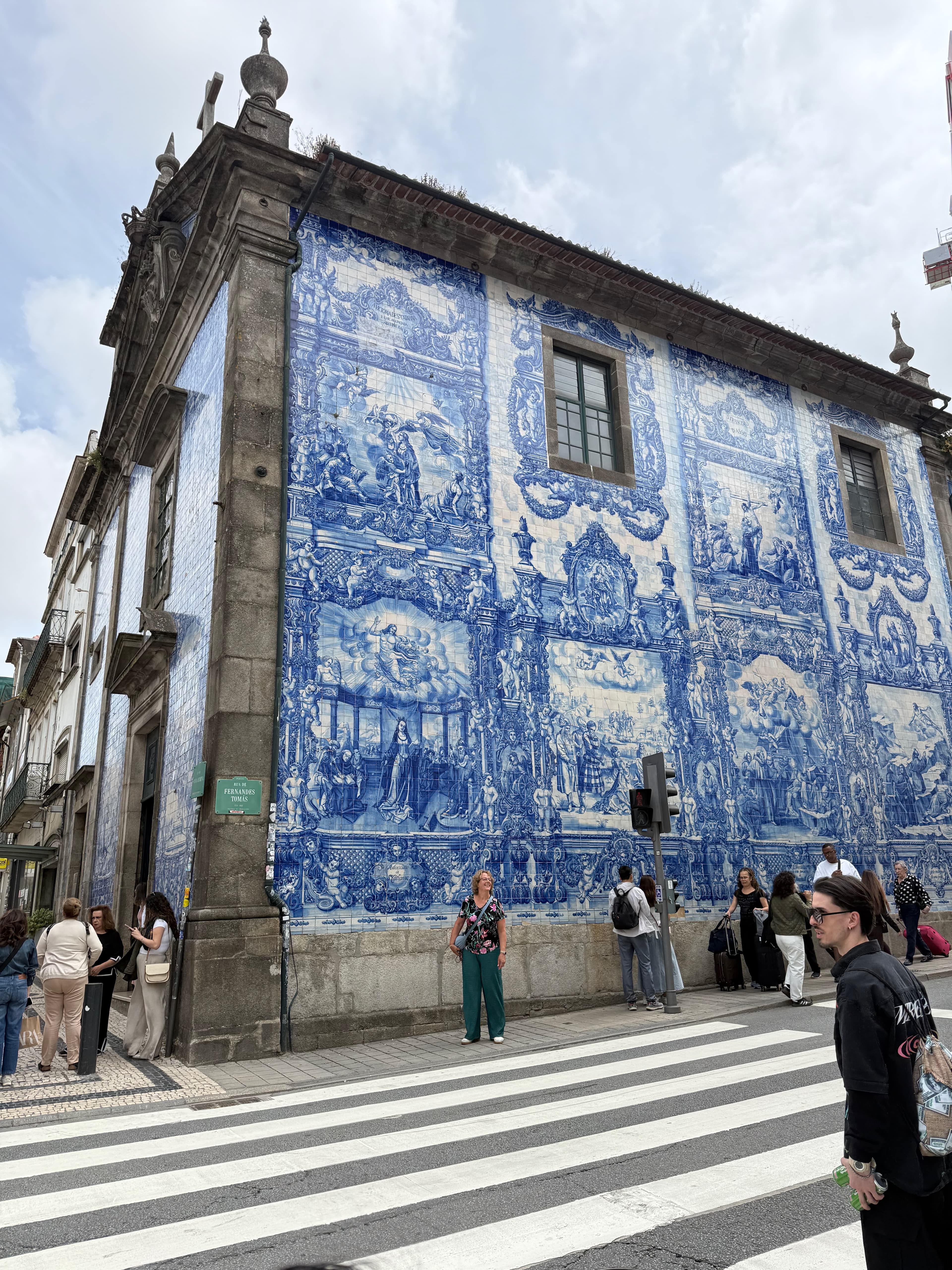 A side-angle view of the Chapel of Souls, showcasing the sheer scale of the beautiful tile artwork.