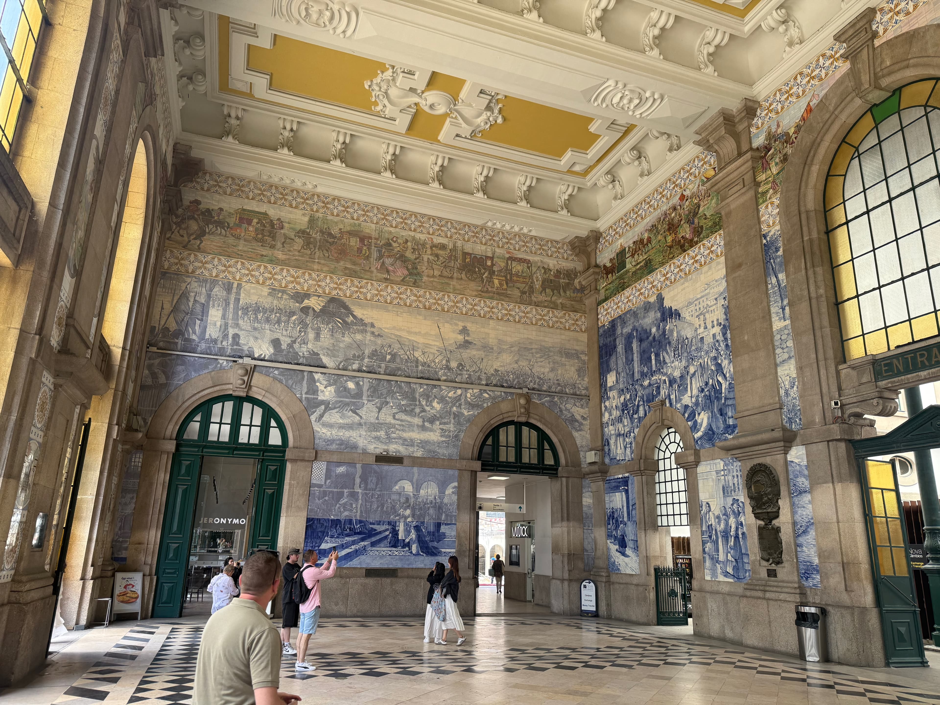Left side of the grand hall.