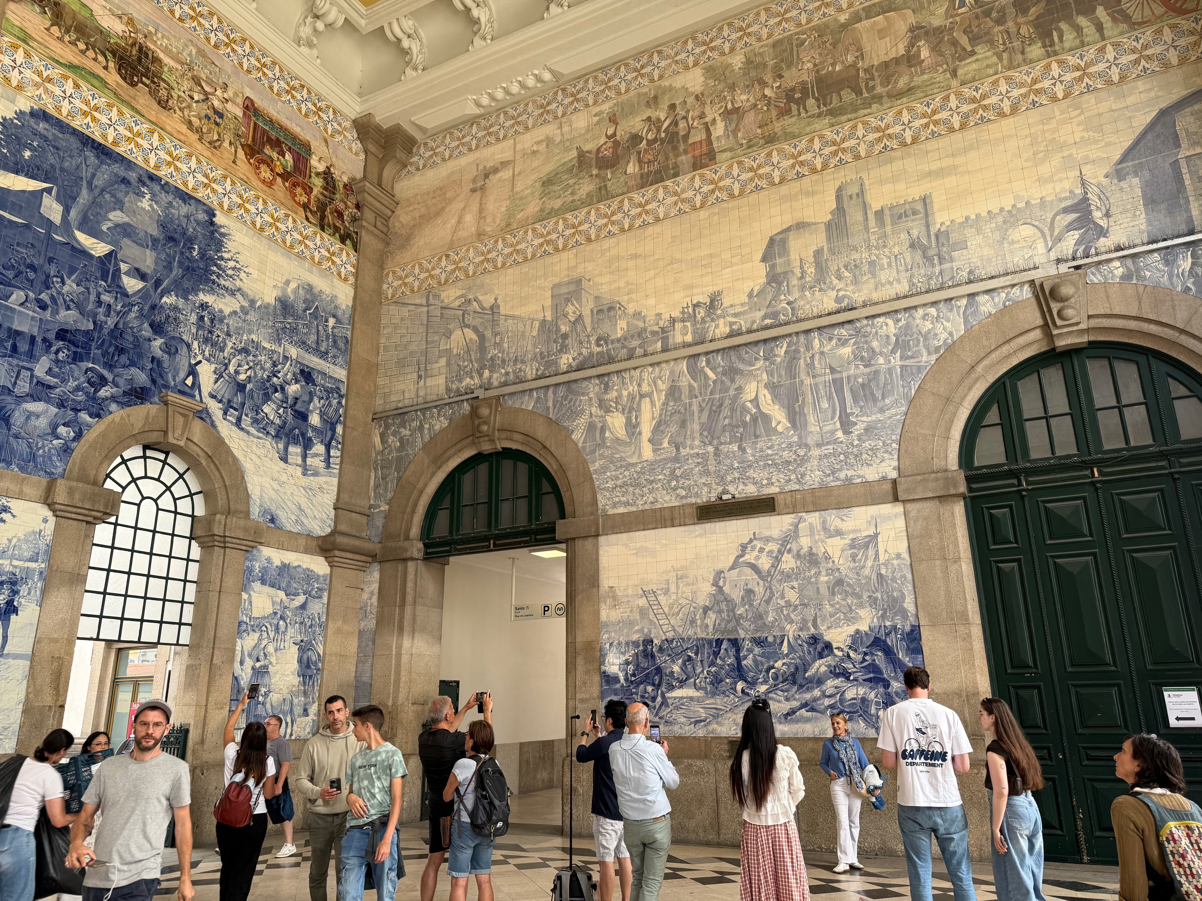 Right side of the grand hall.